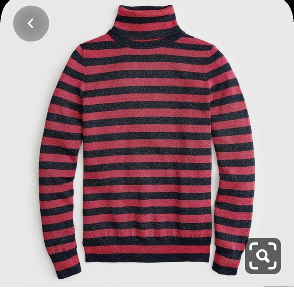 J.Crew lurex Sparkle Pink & Blue Turtleneck - Picture 2 of 6